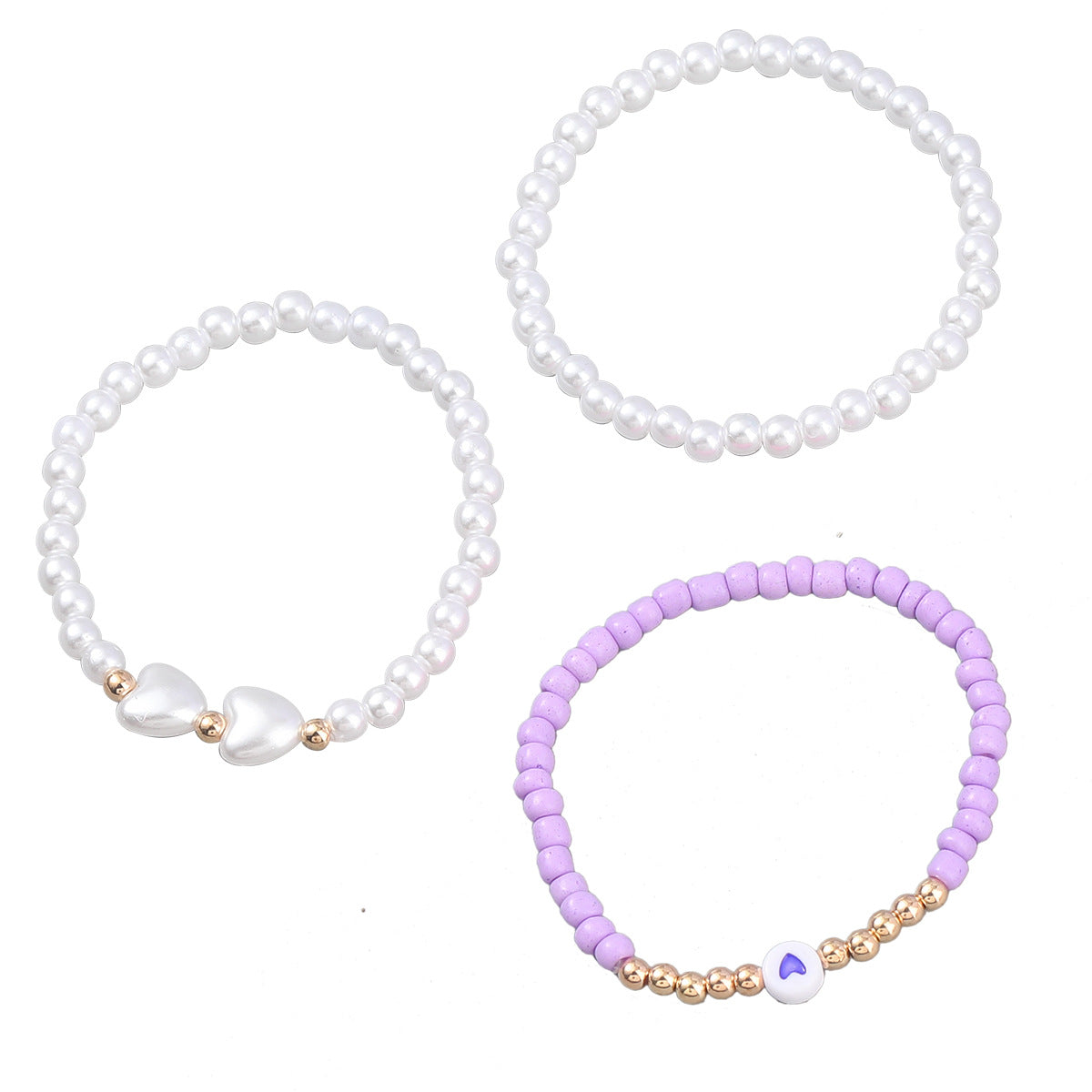 Wholesale Resin Imitation Pearl Bracelet Set of Three